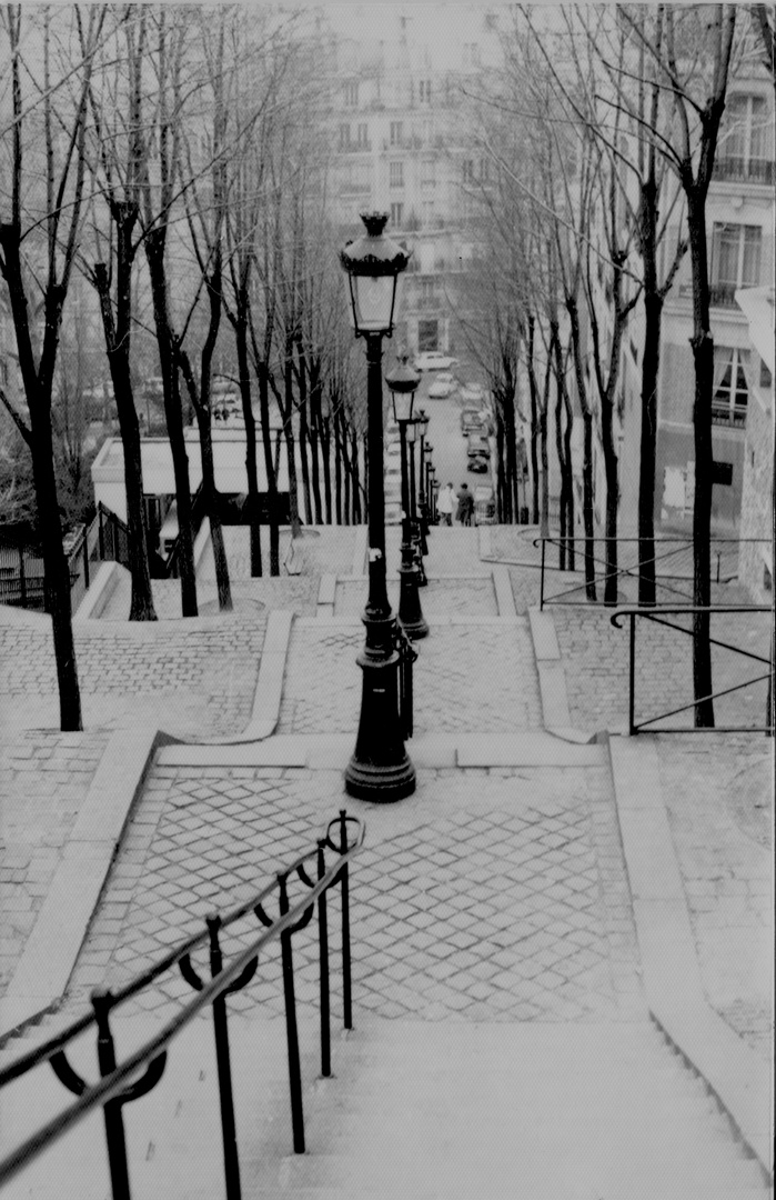 Treppenaufgang in Paris (Montmartre) 1974