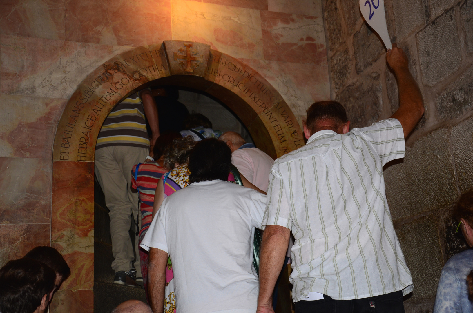 Treppenaufgang zum Kreuzigungshügel Golgatha in der Grabeskirche, Jerusalem