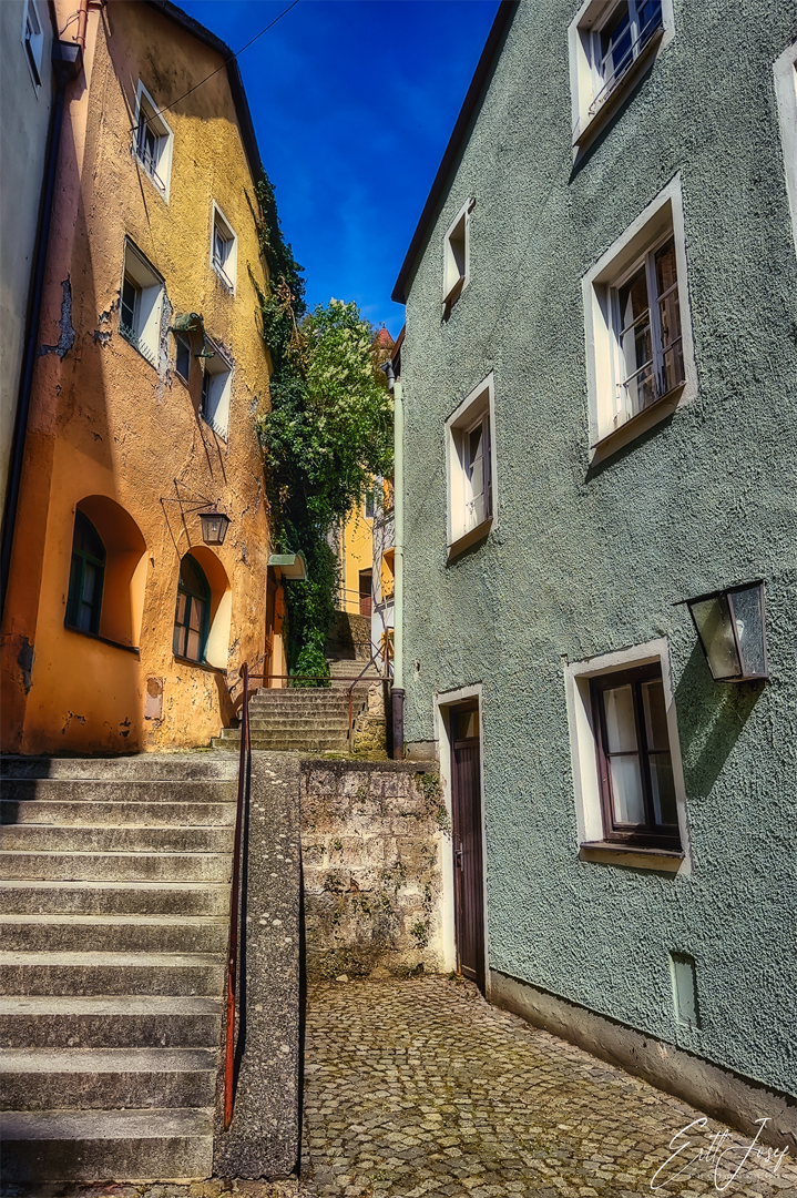 Treppenaufgang zur Burg von Burghausen