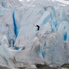 Treppenbau im Gletscher