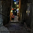 Treppengasse in der Stadt Taormina / Sizilien