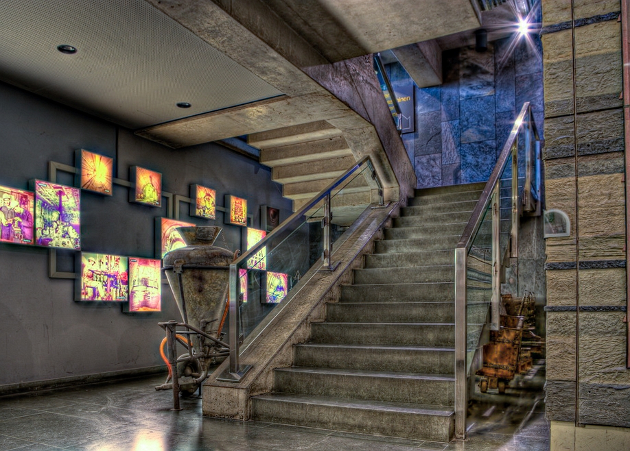 Treppenhaus im Bergbaumuseum Bochum