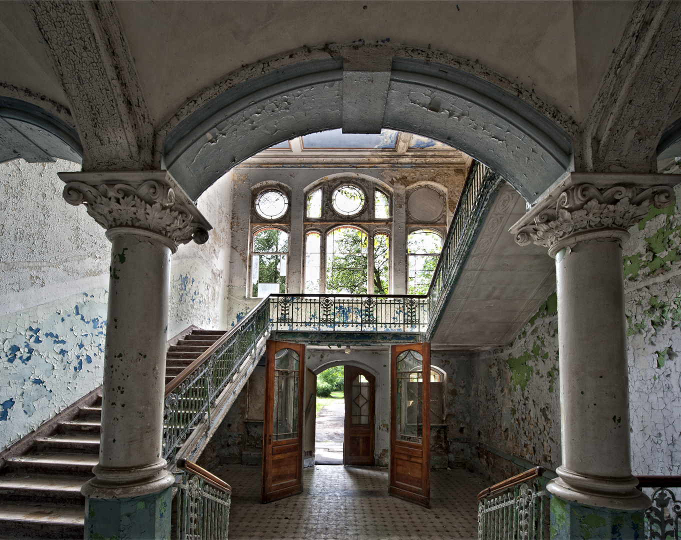 Treppenhaus im Männersanatorium