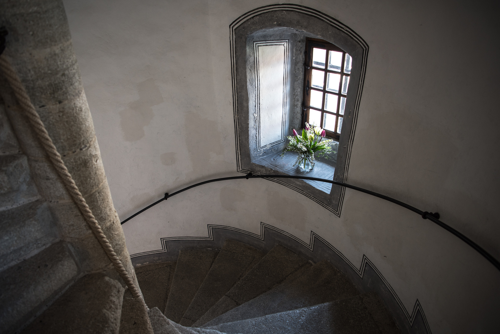 Treppenhaus im Wohnturm