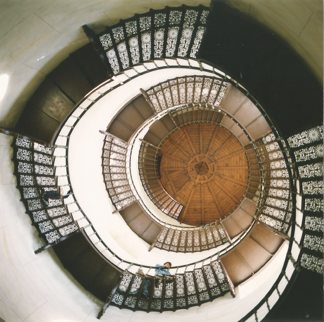 Treppenhaus vom Turm Jagdschloß Granitz, 1995