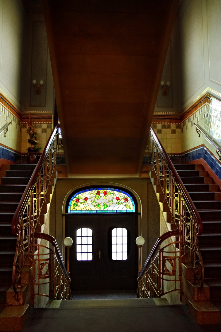 Treppenhaus von Dazumal im Kurhaus Bad Schmiedeberg