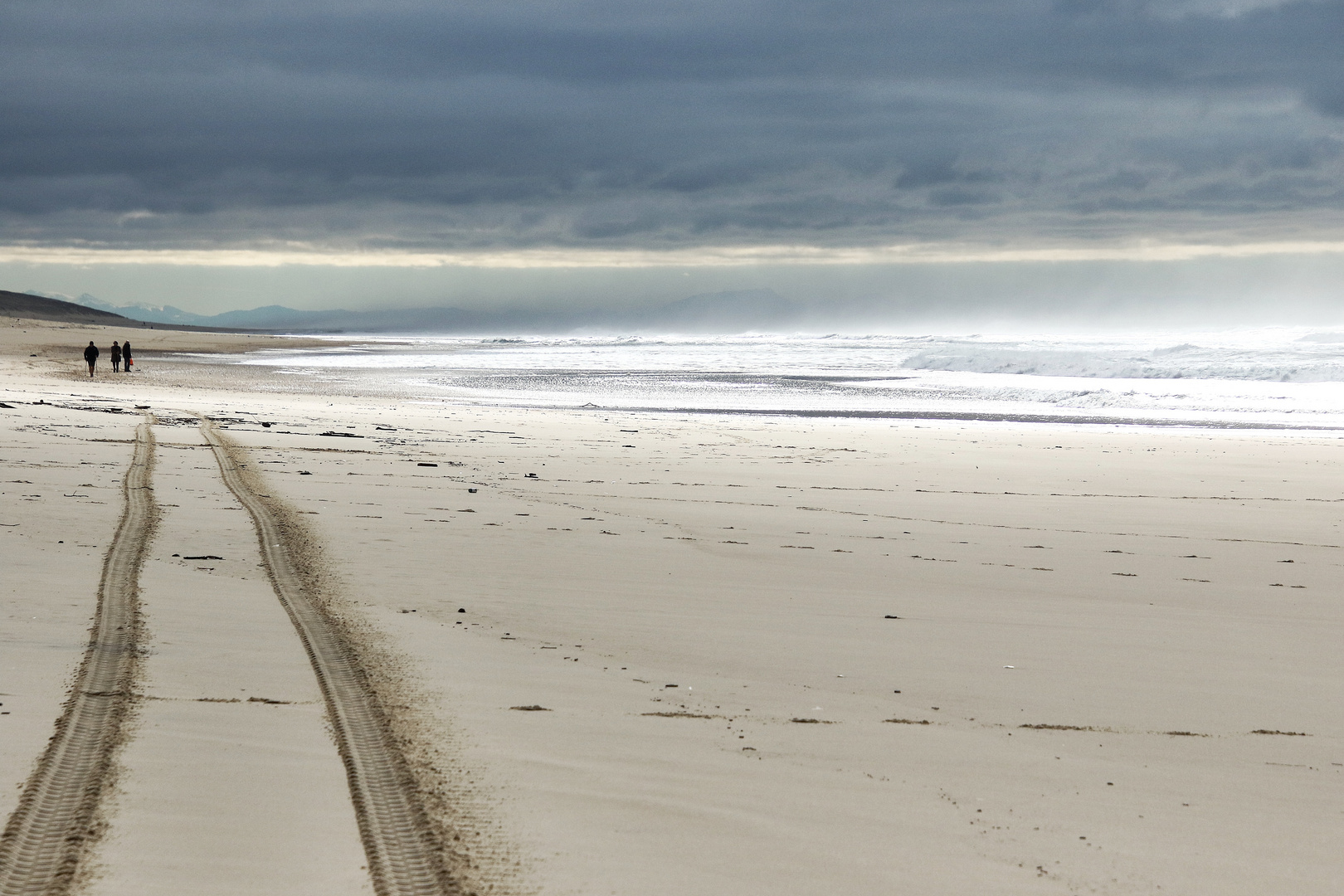 très peu de monde sur la plage !