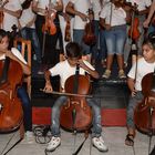tres violoncelistas
