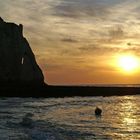 Ètretat bei Sonnenuntergang