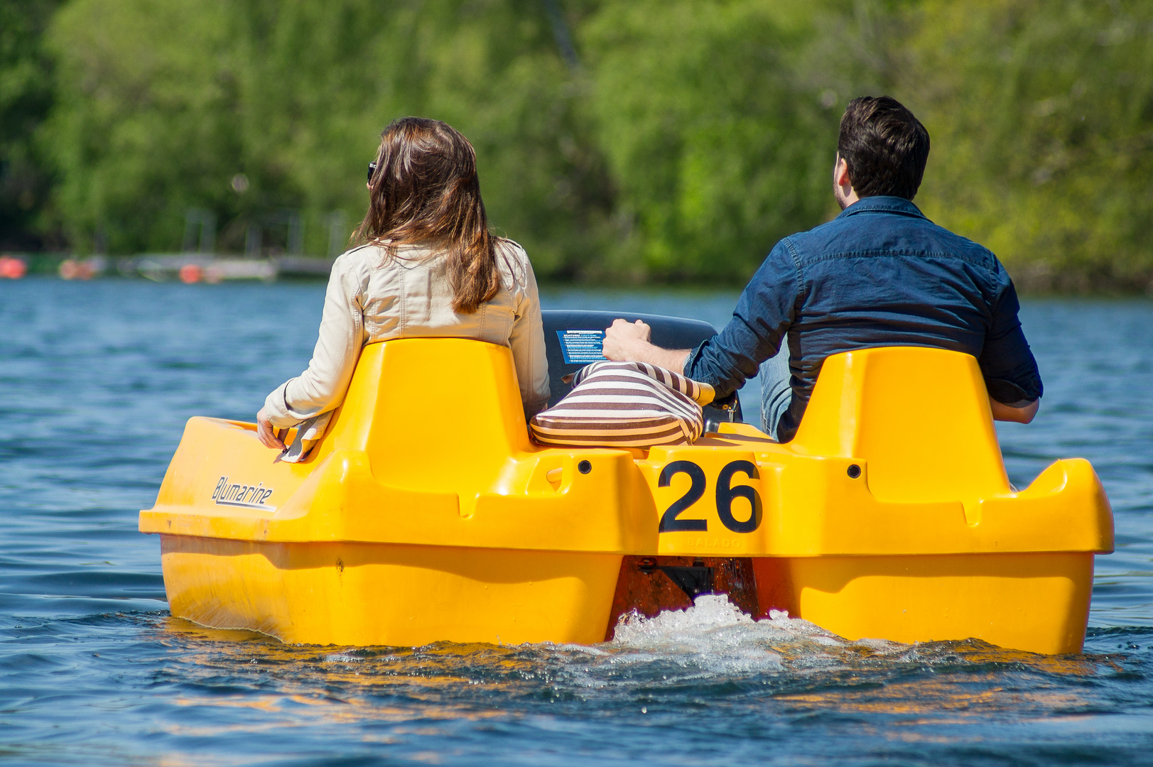 Tretboot fahren...