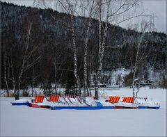 Tretboote im Winterschlaf