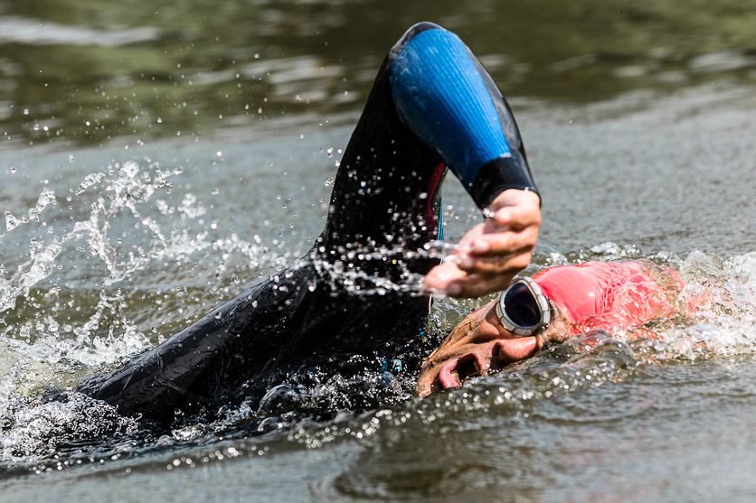 Triathlet beim schwimmen