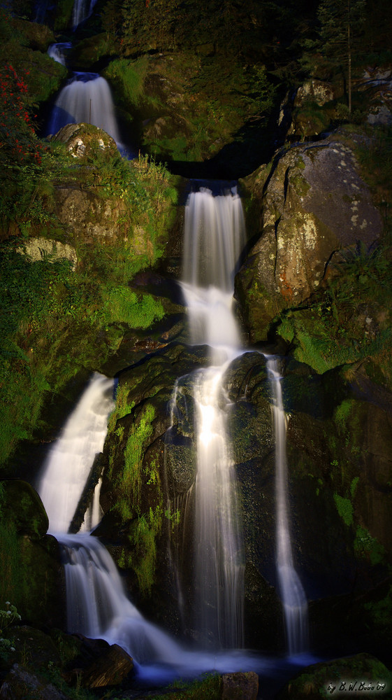 Triberger Wasserfälle bei Nacht