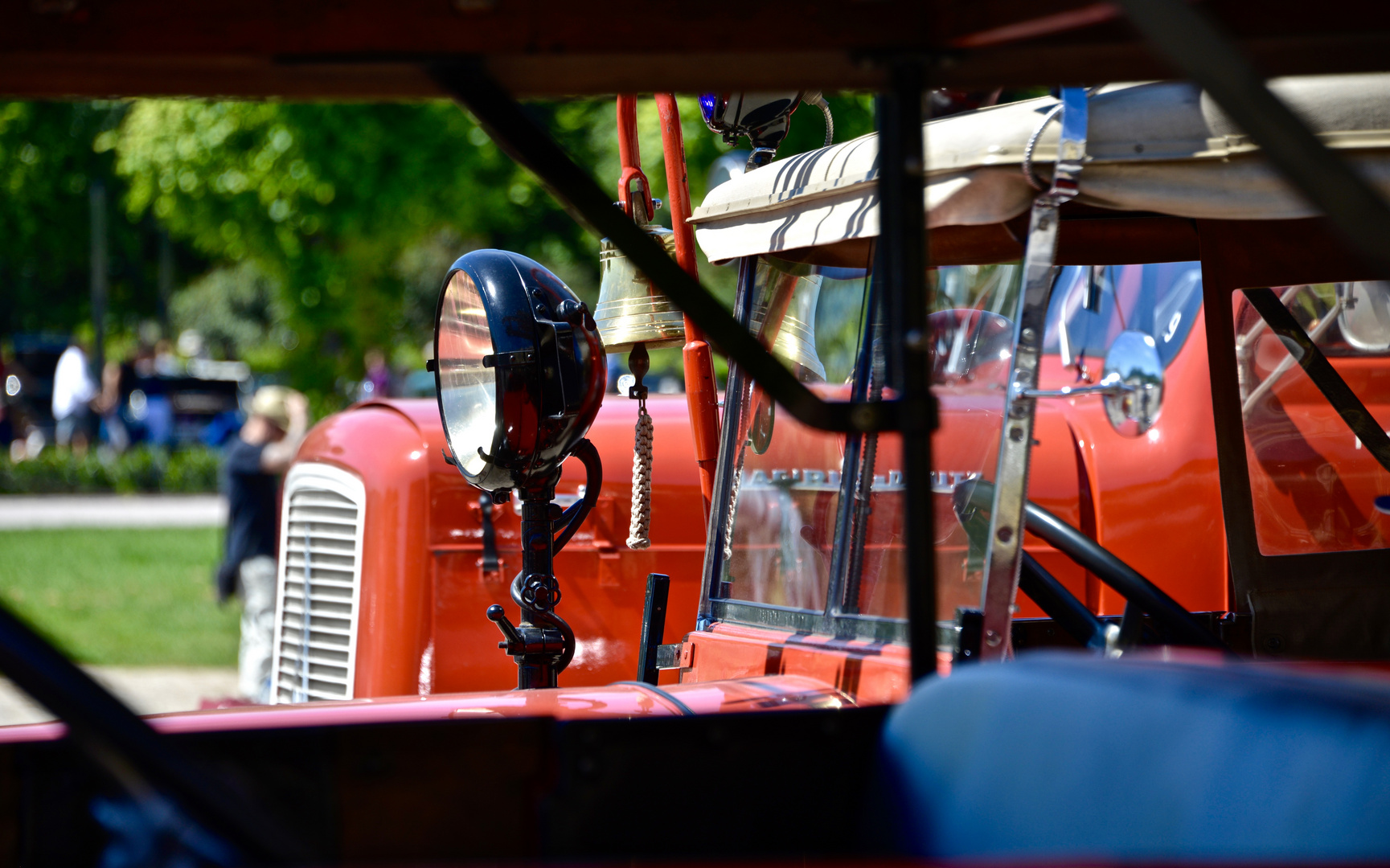 "Tribut an Carl Benz: Feuerwehrfahrzeug-Detail"