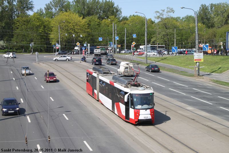 Triebwagen 1121 in Sanktt Petersburg