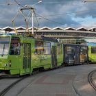 Triebwagen 513 am Bahnhofsvorplatz von Košice 