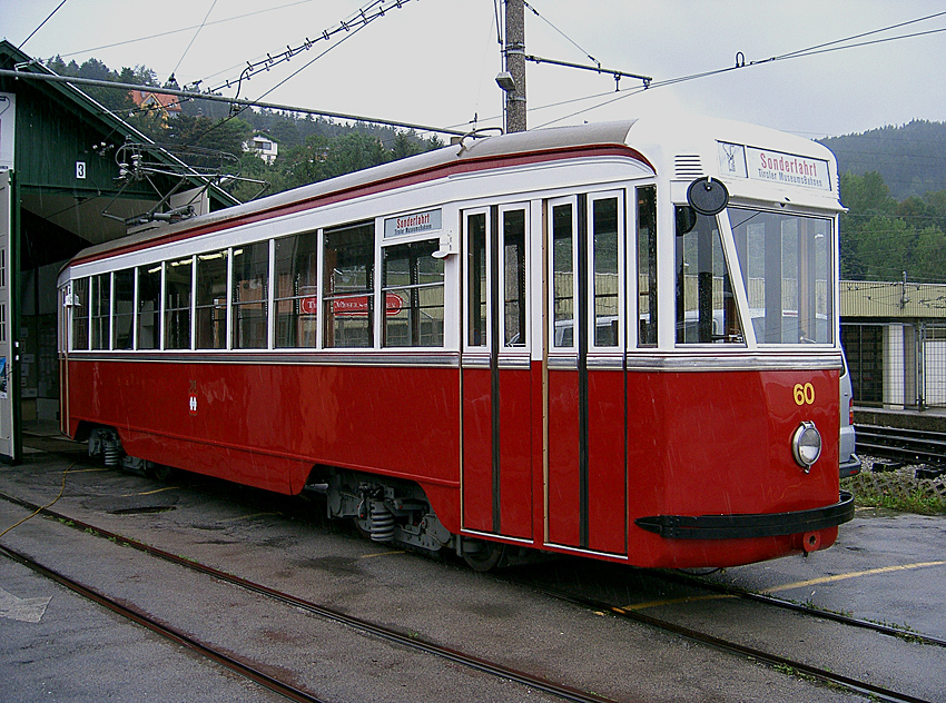 Triebwagen 60 der Tiroler MuseumsBahnen