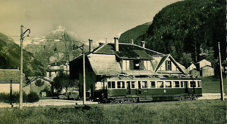 Triebwagen der C.E.N. in Sixt (August 1958)