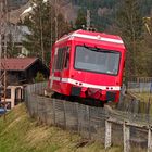 Triebwagen der Meterspurbahn in Chamonix-Mont-Blanc