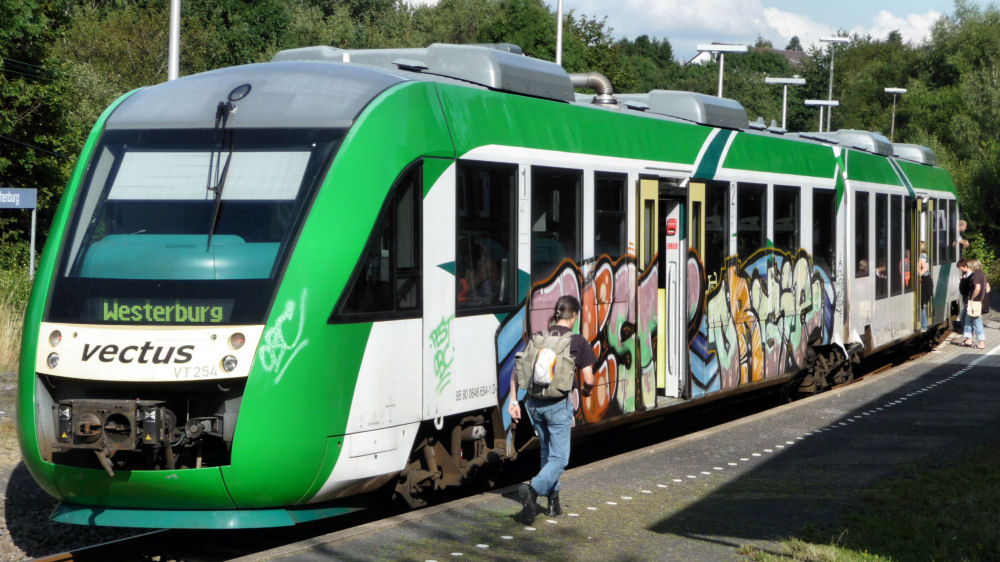 Triebwagen der Vectus Gmbh in Hachenburg/Westerwald