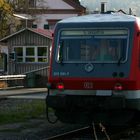 Triebwagen in Tauberbischofsheim Rückansicht