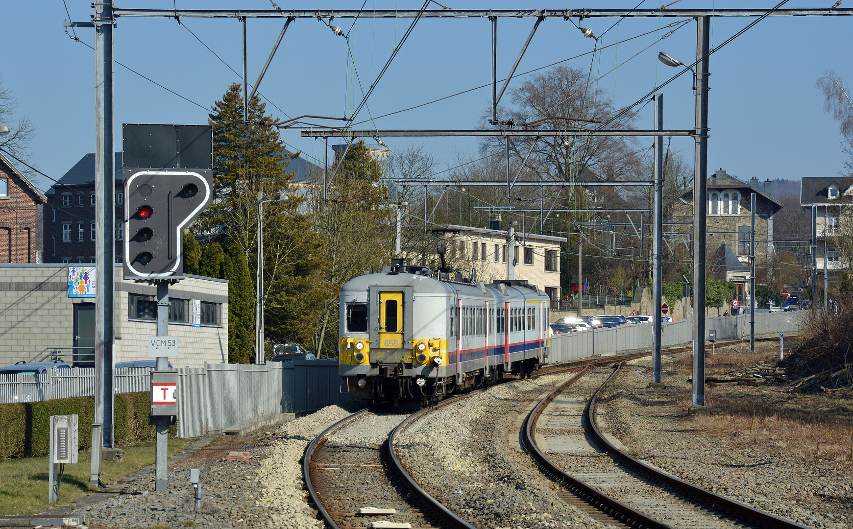 Triebzug SNCB 655 Einfahrt Bf Spa