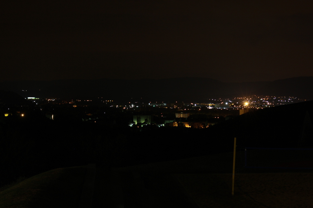 Trier bei Nacht mit Blick vom Petrisberg