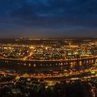 Trier in der Vorweihnachtszeit von der Mariensäule aufgenommen