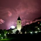 Triesner Kirche mit Vaduzer Feuerwerk