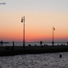 Trieste: tramonto al molo Audace