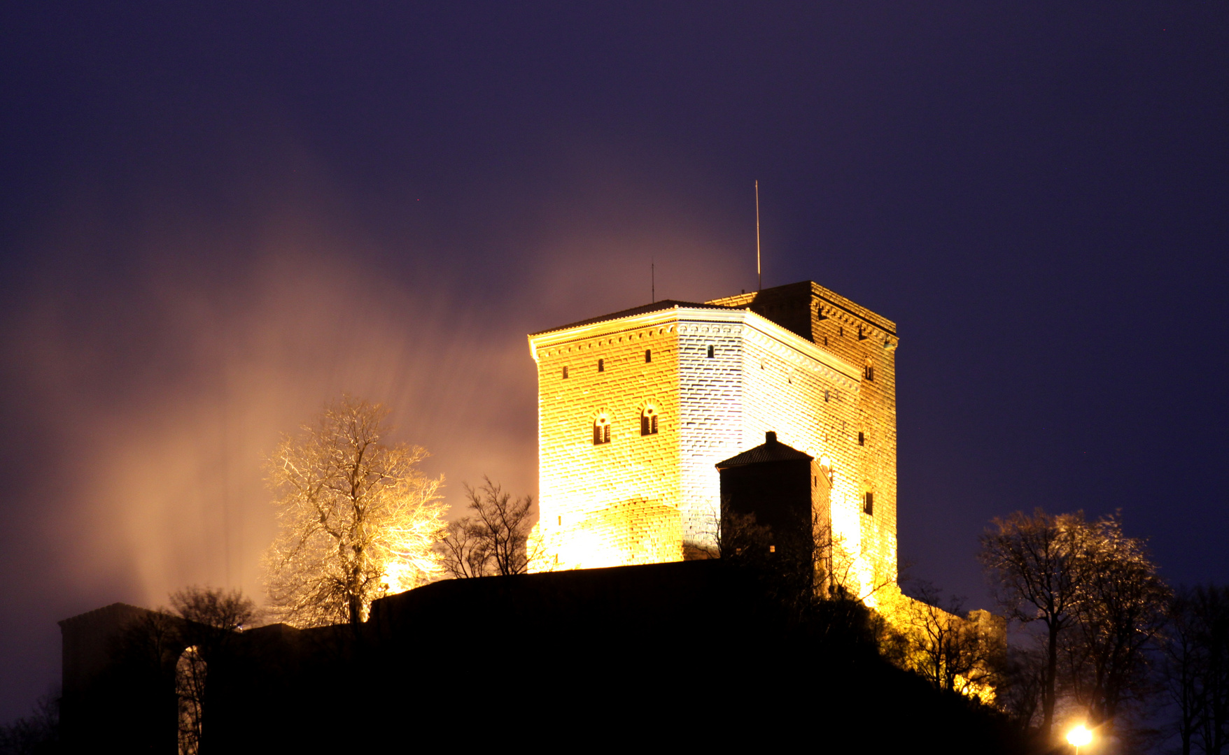 Trifels bei Nacht