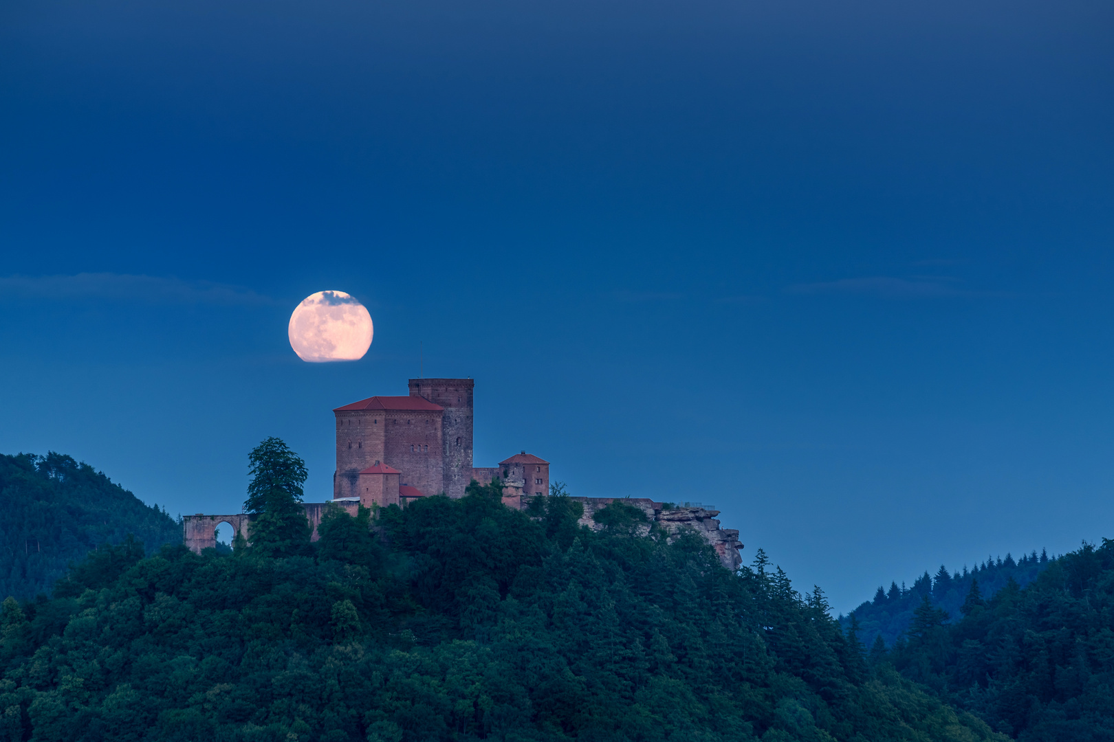 Trifels im Mondlicht