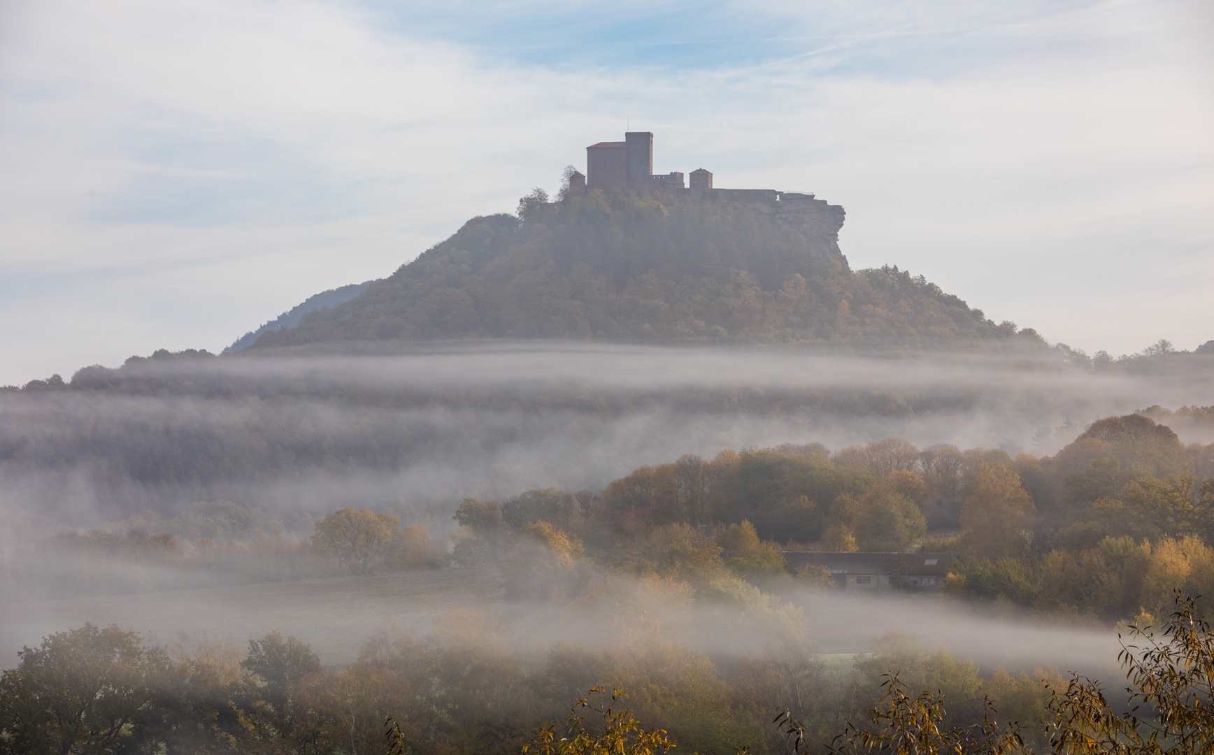 Trifels im Nebel