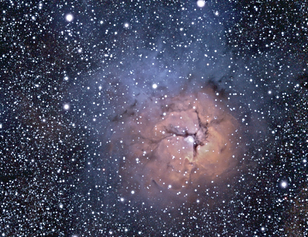 Trifid-Nebel M20 mit verdampfenden Gas-Globulen