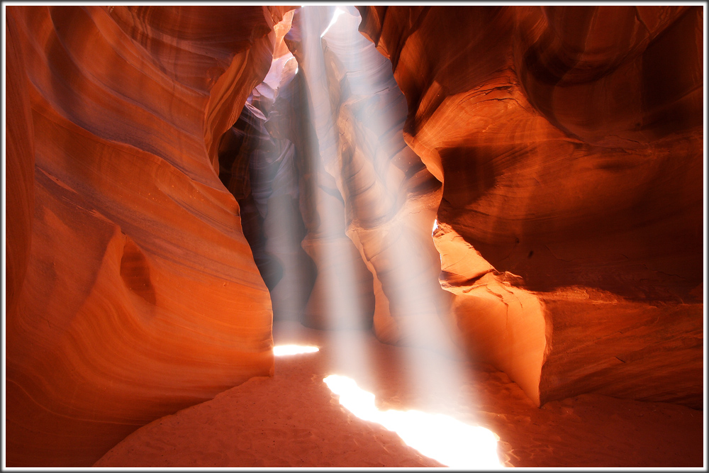 Triple Beams Of Light