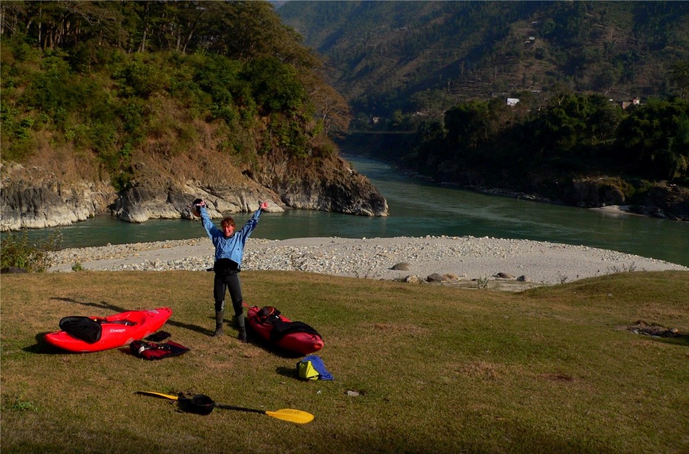 Trisuli Nepal Letzte Nacht am Fluss nahe Mugling