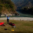 Trisuli Nepal Letzte Nacht am Fluss nahe Mugling