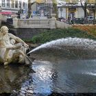 Tritonenbrunnen auf der Düsseldorfer Königsallee