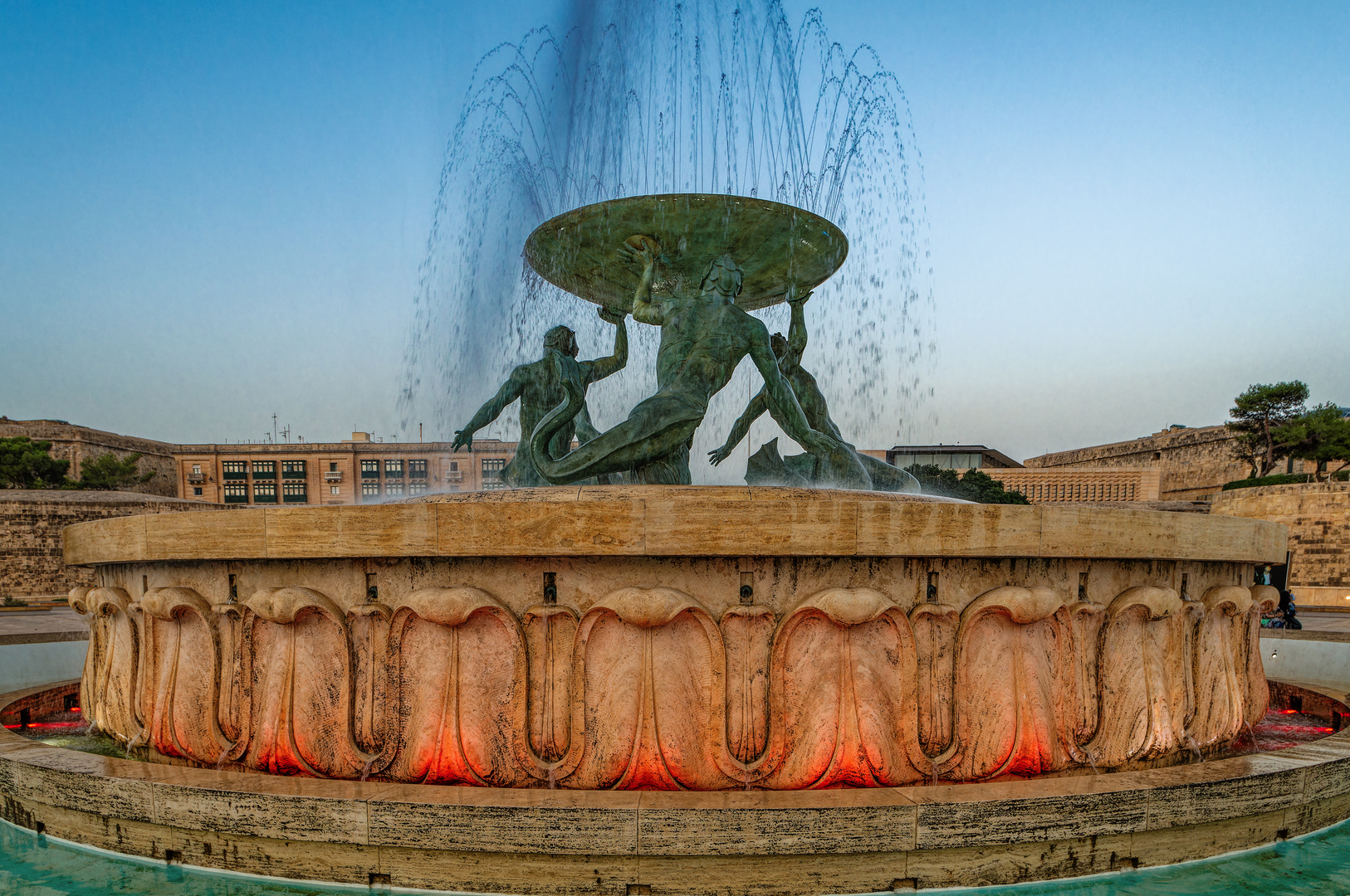 Tritonenbrunnen in Valletta - Malta