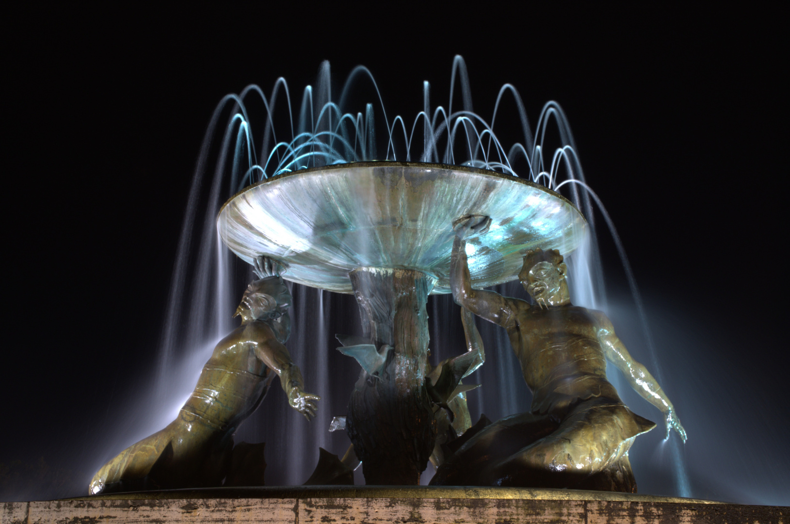 Tritons Fountain (Valletta) by Night