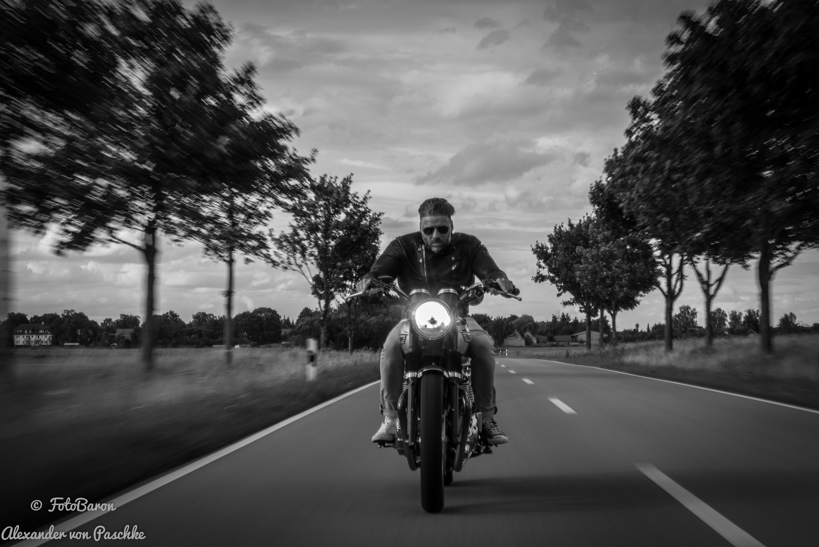 Triumph Bonneville T100 on the road