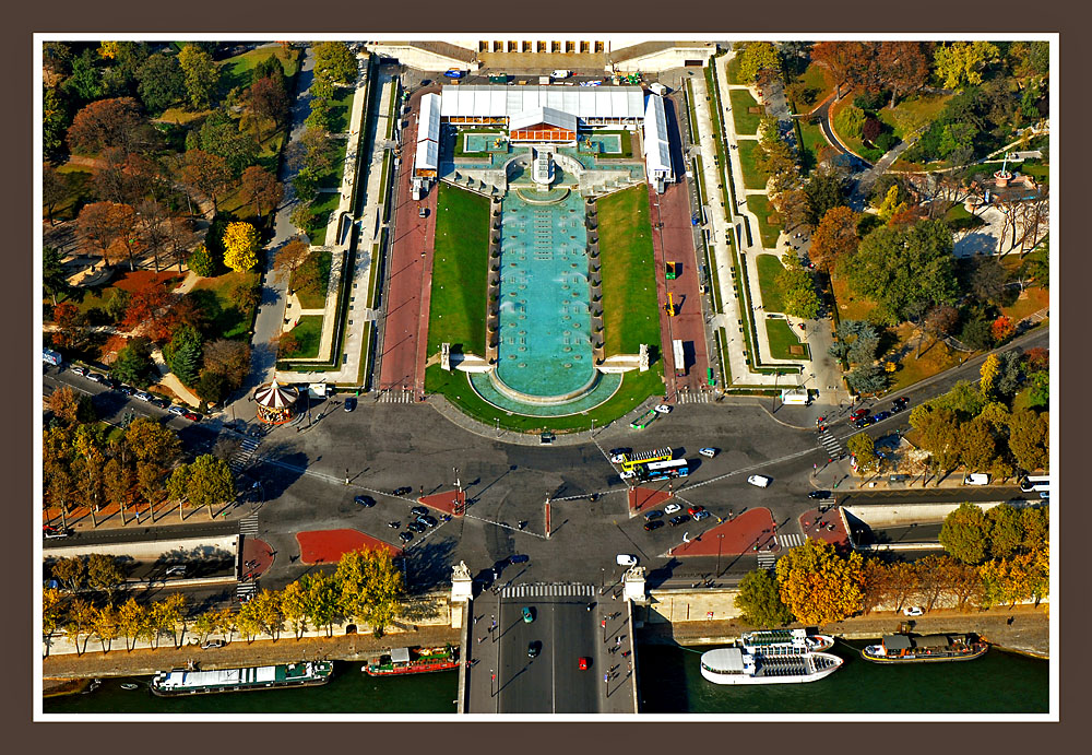 Trocadero vom Eiffelturm aus gesehen