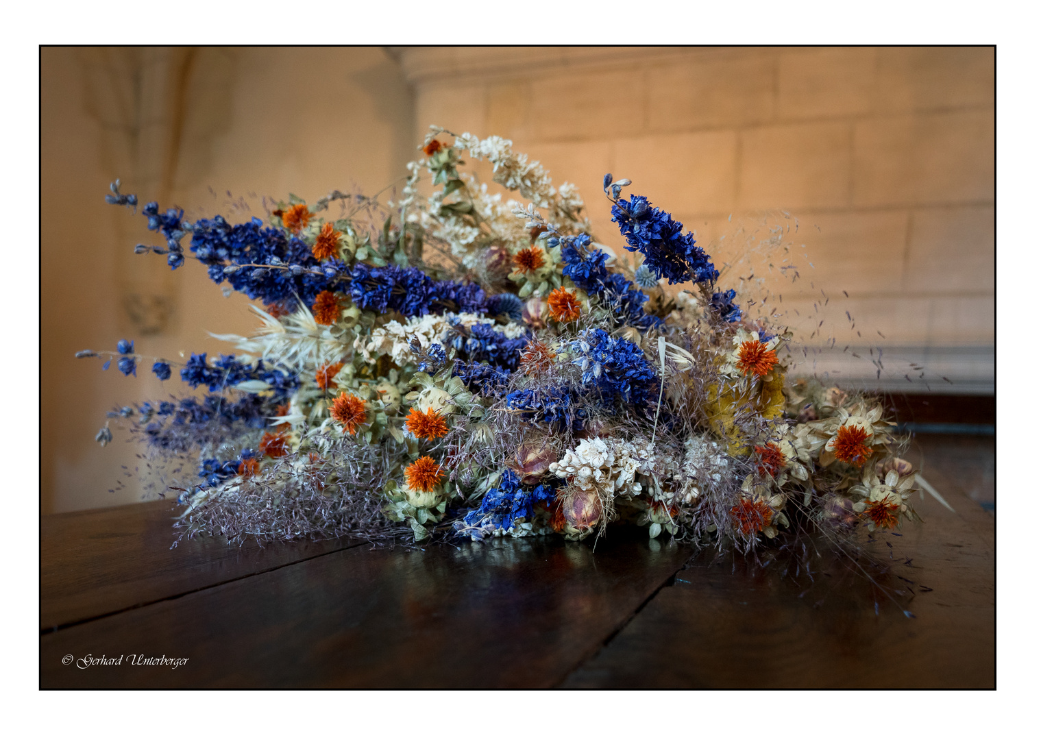 Trockenblumenarrangement aus dem Schloss Azay-Le-Rideau