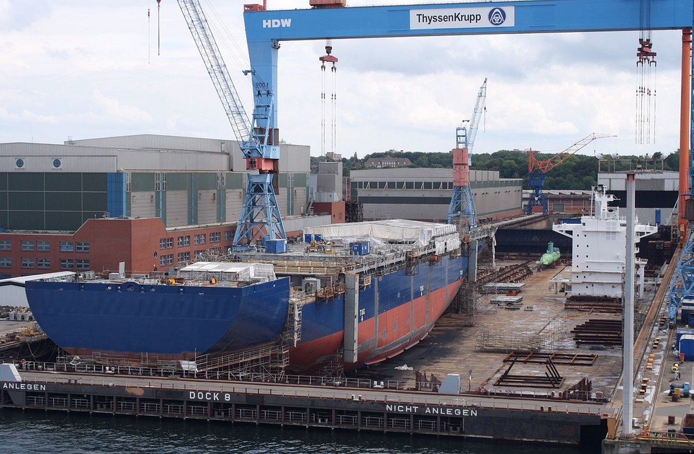 Trockendock 8 und 8a von HDW in Kiel