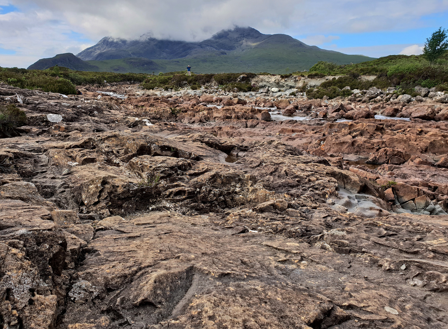 trockenes Flussbett unter der Sligachan Bridge