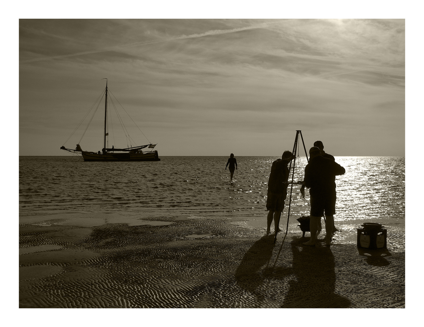 Trockengefallen im Wattenmeer