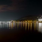 Trogir by night - Brücke und Hotel (Brown Beach Hotel)