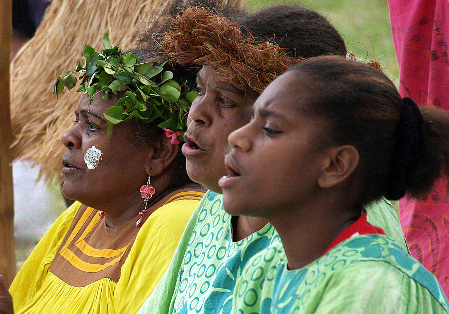 Trois choristes kanak – Exercice hebdomadaire - le chiffre 3