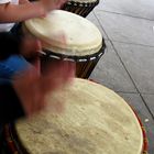 Trommelkurs auf dem afrikanischen festival