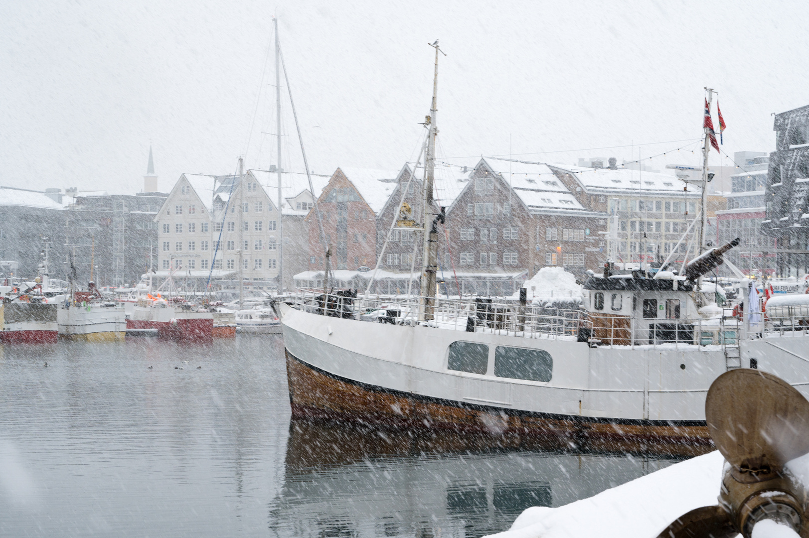 Tromsø im Schneetreiben